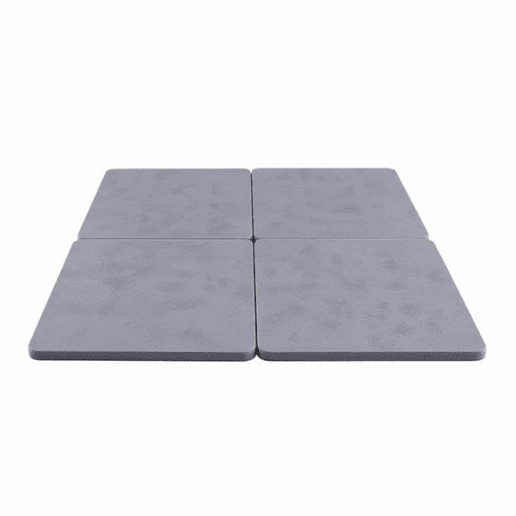 4-Piece Split Bunkie Board for Mattress Support, 1.5-Inch Thick Low Profile Bed Base, Breathable Stitch-Bond Fabric Cover, Grey