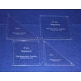 thumbnail image 1 of 4 Piece Square & Triangle Set 4" & 5" -- " Clear Acrylic - Quilt Templates- 1/8, 1 of 3