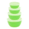 thumbnail image 1 of Stackable Plastic Bowl Set with Airtight Lids | Oval Food Storage Containers for Fridge | BPA-Free Kitchen Organizers, 1 of 7