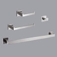 thumbnail image 1 of 4 - Piece Stainless Steel Bathroom Towel Rack Set Wall Mount, 1 of 10