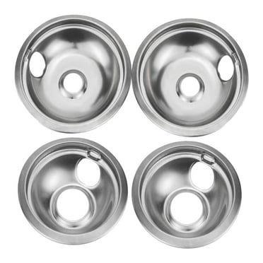 4 Piece Stainless Steel Pan Set Stove Burner Ring for W10278125 Burner Cover of Electric Furnace