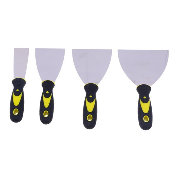4-Piece Stainless Steel Putty Set with Multiple Sizes 1.5 to 3 Inches for Removing Adhesives, Decals, and Paint