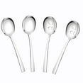 thumbnail image 1 of 4-Piece Stainless Steel Serving Spoons Set - 2 Solid & 2 Slotted, 9.2-Inch Polished Utensils, Dishwasher Safe for Kitchen/Buffet/Parties/Catering, 1 of 5