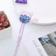 4 Piece Stationery Pens Novel Creative Kawaii Cat Glitter Recreation Cute Gel Pen B black