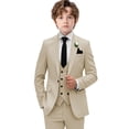 thumbnail image 1 of 4 Piece Suit for Boy Slim Fit Suits Formal Wedding Suit Prom Dress Tuxedo Double Breasted Suit for Boy, 1 of 8