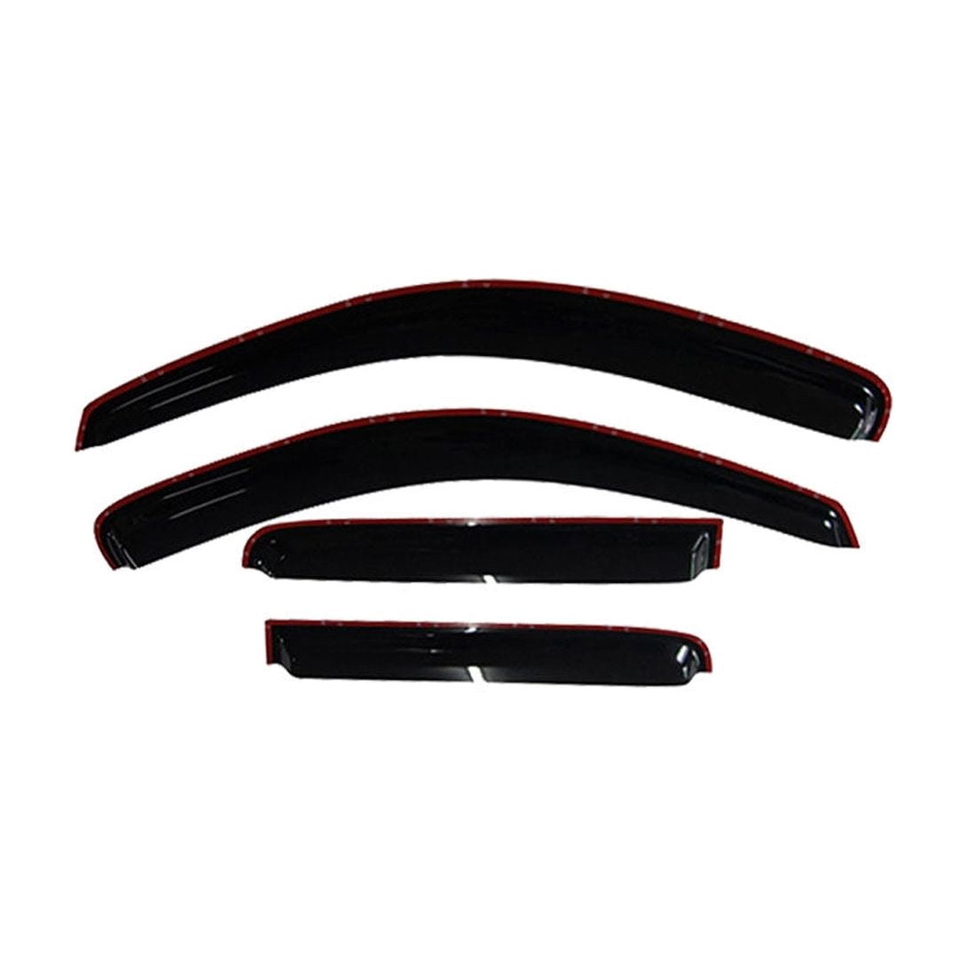 4-Piece Sun Rain Wind Deflectors Door Window Visors In-Channel Mount ...