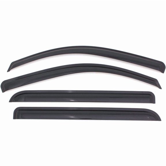 4-Piece Sun and Window Deflector , Medium Smoke Tint, Out-Channel Tape-On-4PCS Sun Rain Guards Window Visors