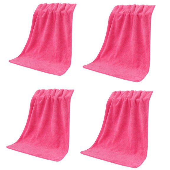 4 Piece Super Absorbent Quick Dry Hair Towel Thickened Design Sports Gym Towel For Fast Drying And Gentle Scalp Care