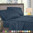 thumbnail image 1 of 4 Piece Super Deluxe Deep Pocket Bed Sheet Set 1800 Count Hotel Quality Sheet King Size Blue Colour, 1 of 2