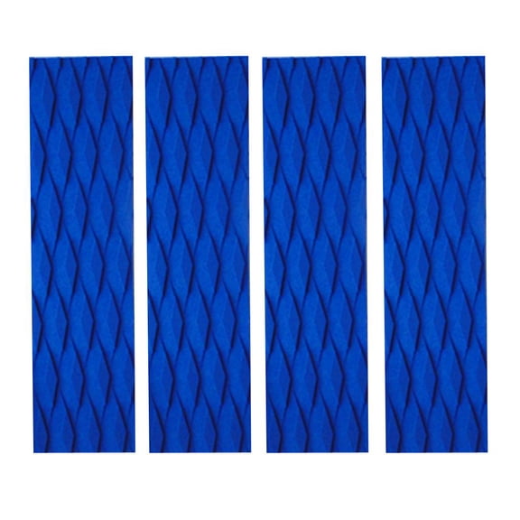 4-Piece Surf Front Traction Pad, with diamond Tail Pad Anti- Pad for Surfing, Skimboarding, Paddleboarding - Ele - Blue