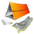thumbnail image 1 of 4 Piece Survival Travel Shelter Kit 2 Orange 2 Person Emergancy Sleeping Tube Tent with 2 Silver Sleeping Bags for Camping, Hiking and More, 1 of 1
