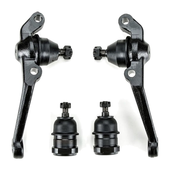4-Piece Suspension Ball Joint Kit Set with Hardware - Greasable Steel Construction