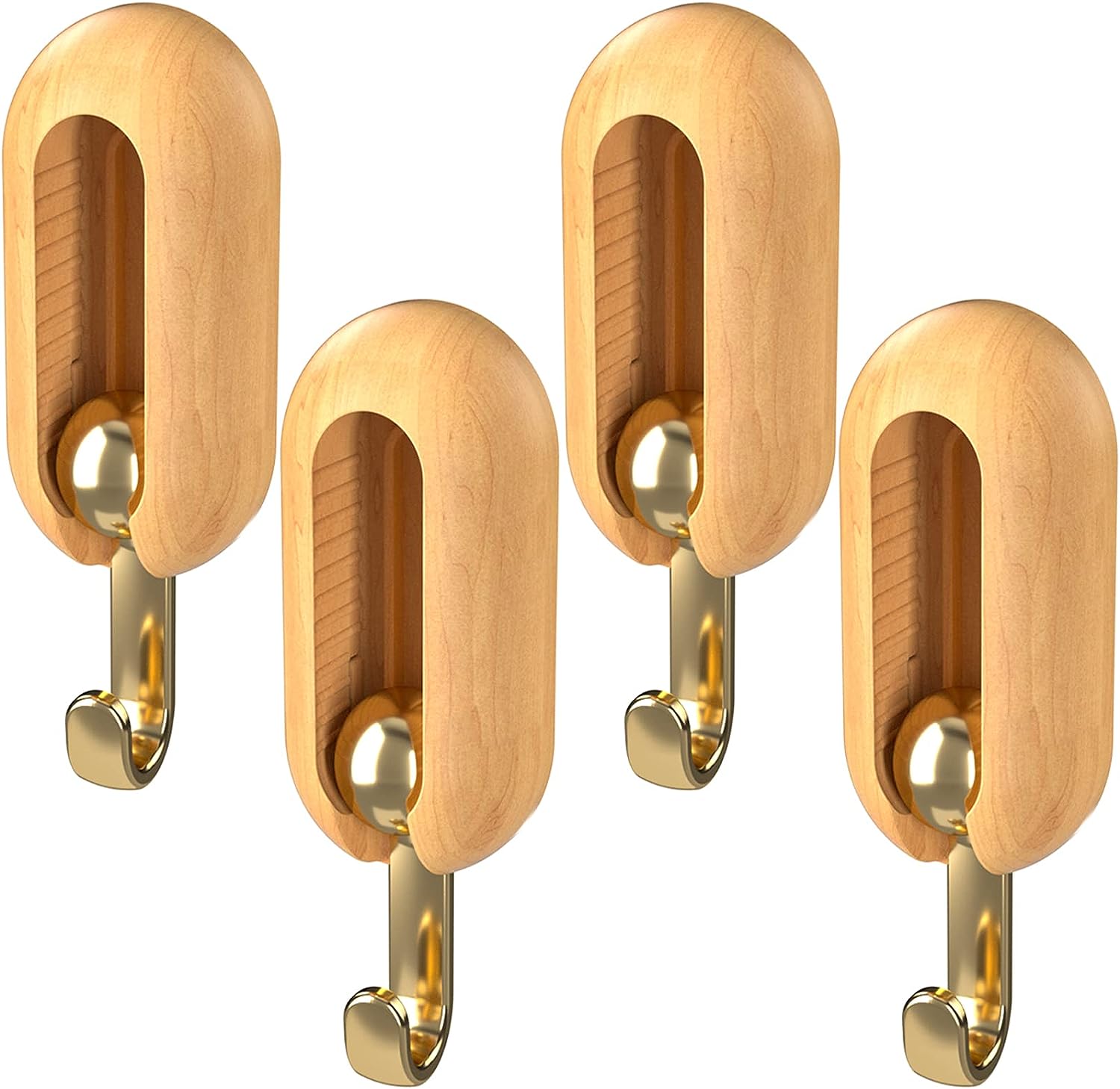4Piece Swivel Wall Hooks, HeavyDuty SelfAdhesive Hooks for Hanging