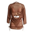 thumbnail image 1 of 4 Piece Tankini Swimsuit With Sheer Cover Up And Tie Waist Two Piece Bikini Outfit For Beach Pool, 1 of 5