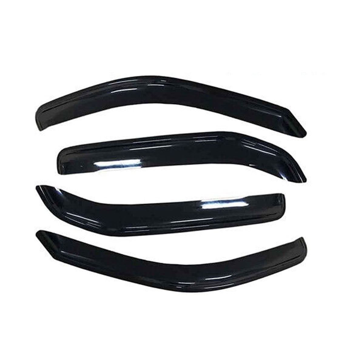 4-Piece Tape-On Out-Channel Guards Window Medium Smoke-4x Out-Channel Tape On Sun Rain Guards Window Visors
