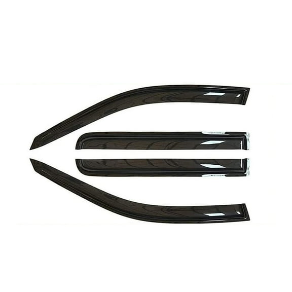 4-Piece Tape-On Window Deflector , Medium Smoke Tint-4x Window Wind Deflector Tape On Window Visors