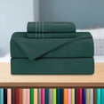 thumbnail image 1 of Elegant Comfort 4-Piece Microfiber Bed Sheet Set, California King, Hunter Green - Deep Pocket, 1 of 10
