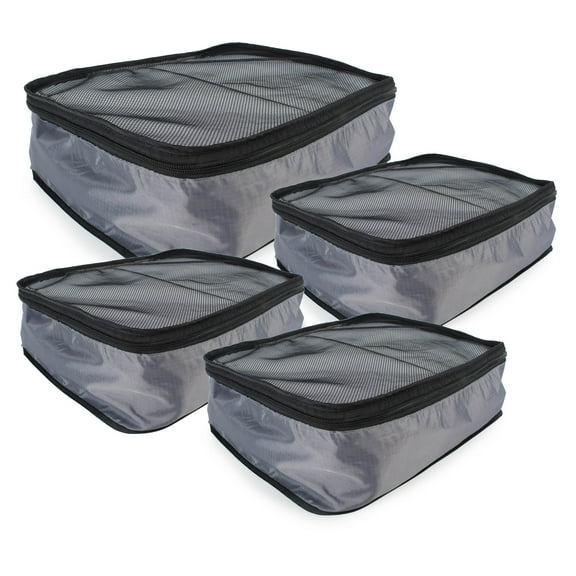 4-Piece Travel Organizer Cube Set Grey