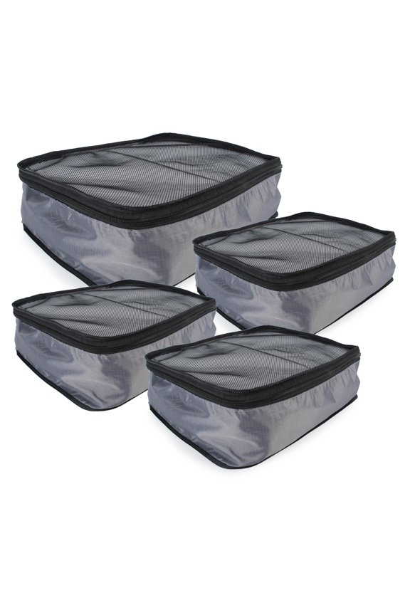 4-Piece Travel Organizer Cube Set Grey
