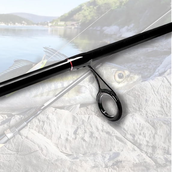 4-Piece Travel Spinning Rod Medium Carbon Fiber Portable Fishing Rod with Cork Grip and Stainless Steel Guides for Outdoor Angling