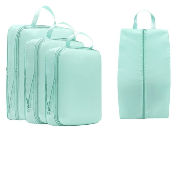 4-Piece Travel Storage Bag Set | Waterproof Large Capacity Compression Bags with Double Layer Zippers for Business Travel & Organization