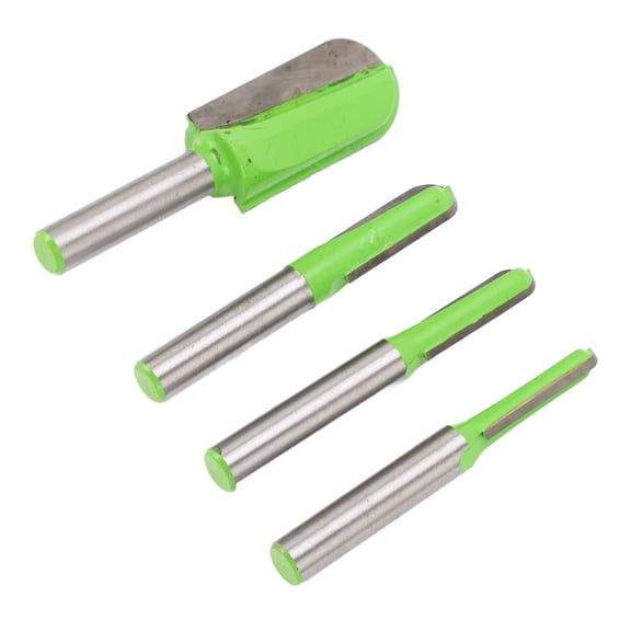 4-Piece Tungsten Steel Core Box Router Bit Set, 8mm Shank Round Nose Bits for CNC Woodworking Carving, 1/4, 5/16, 3/8, 1/2 Inch Cutters