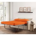 thumbnail image 1 of 4-Piece Twin Sleeper Sofa Sheet Set, 100% Egyptian Cotton, 800 Thread Count, Fits 8" Deep Pull-Out Couch Mattress (36" x 72") - Orange Solid, 1 of 5