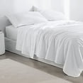 thumbnail image 1 of 4 Piece Twin-XL Size Sheet Set - 100% Cotton 400 Thread Count Sheet Set - White Solid - Luxurious Bedding, 1 of 5