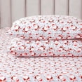 thumbnail image 1 of 4-Piece Ultra Soft 100% Turkish Cotton Flannel Sheet Set - Holiday Christmas Flannel Sheets, Warm and Cozy , Deep Pocket Fitted Sheet- Queen, Jolly Santa, 1 of 5