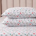 thumbnail image 1 of 4-Piece Ultra Soft 100% Turkish Cotton Flannel Sheet Set - Holiday Christmas Flannel Sheets, Warm and Cozy , Deep Pocket Fitted Sheet- Twin XL, Poinsettia, 1 of 5