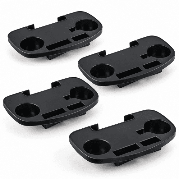 4-Piece Universal Clip-On Zero Gravity Chair Tray with Cup Holder and Mobile Device Slot