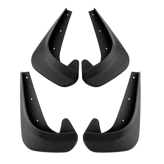 4-Piece Universal Vehicle Splash Guards and Mud Flaps Set - Black