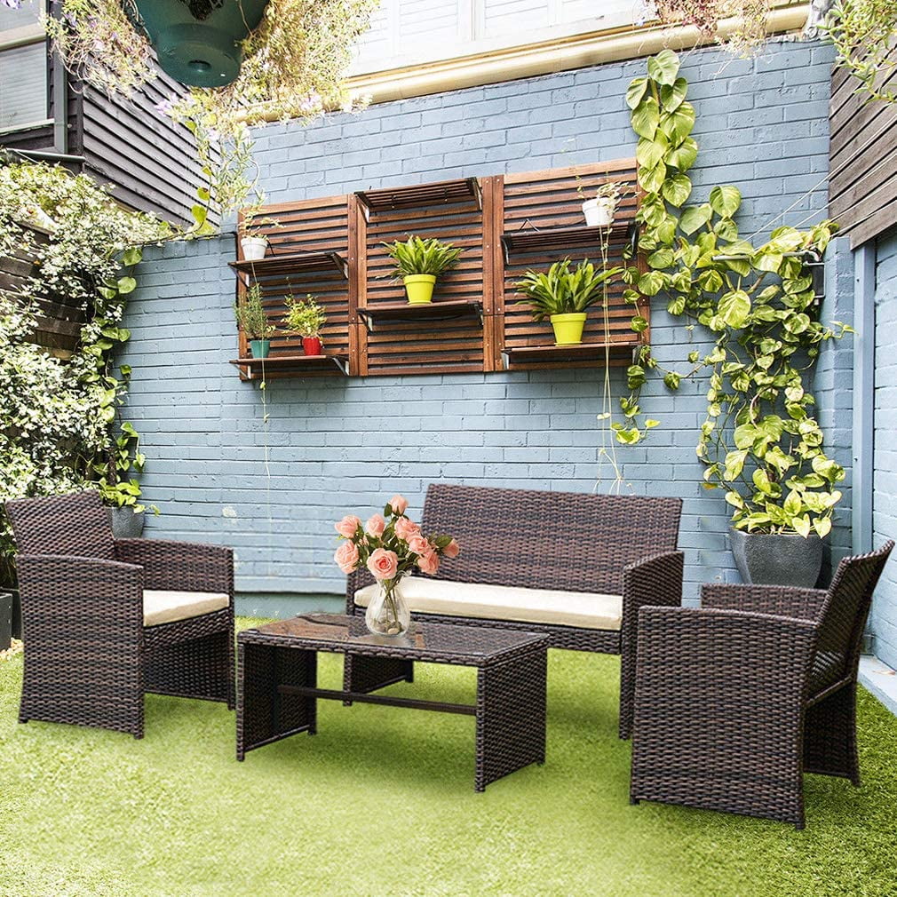 Jareth wicker patio set new arrivals