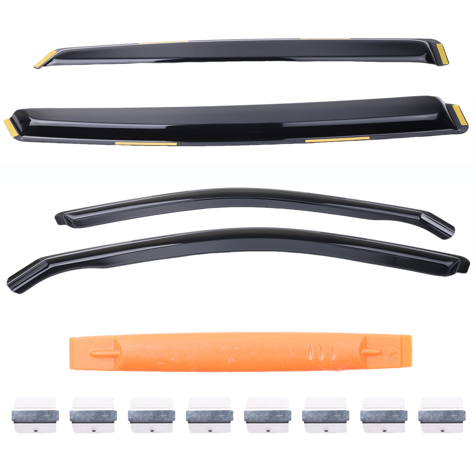 4-Piece Window Deflectors Front Rear Car Window Rain Guards/Visors In-Channel Wind Deflectors for Honda Civic Hatchback 2022-2025