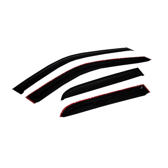 4-Piece Window Vent Visor Shade Guard Deflector Dark Smoke Tint-4x Window Visor Vent Shade Sun Rain Guard Deflector