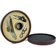 thumbnail image 1 of 4-Piece Wine Bottle Opener Accessory Gift Set in Cherrywood Round Case, 1 of 2