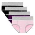 thumbnail image 1 of 4 Piece Womens Menstrual Period Panties Reusable Leak Proof Underwear Plus Size Postpartum Protective Briefs, 1 of 7