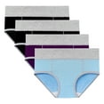 thumbnail image 1 of 4 Piece Womens Menstrual Period Panties Reusable Leak Proof Underwear Plus Size Postpartum Protective Briefs, 1 of 7