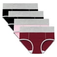 thumbnail image 1 of 4 Piece Womens Menstrual Period Panties Reusable Leak Proof Underwear Plus Size Postpartum Protective Briefs, 1 of 7