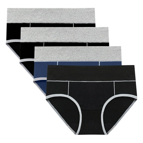 4 Piece Womens Menstrual Period Panties Reusable Leak Proof Underwear Plus Size Postpartum Protective Briefs