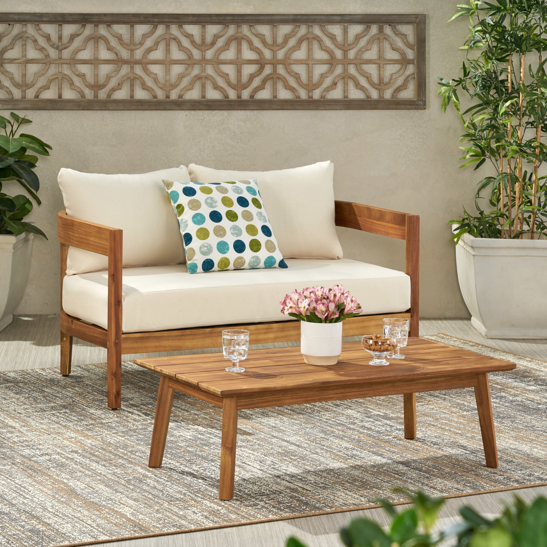 Gallery Detail: 4 Piece Wood Office Coffee Table Modern Rustic Farmhouse Center
