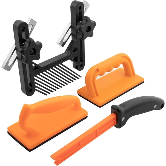 4 Piece Woodworking Safety Kit, Table Saw Board, Magnetic Push Stick, Straight & Angled Push Blocks for Table Saws, Router Tables, Jointers, Band Saws, Reduce Kickback, Improve Safety