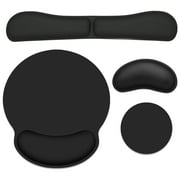 4 Piece Wrist Rest for Keyboard, Ergonomic Mouse Pad with Wrist Rest, 18.5 Memory Foam Wrist Rest Set for Computer, Laptop, Home & Office, Easy Typing Pain Relief