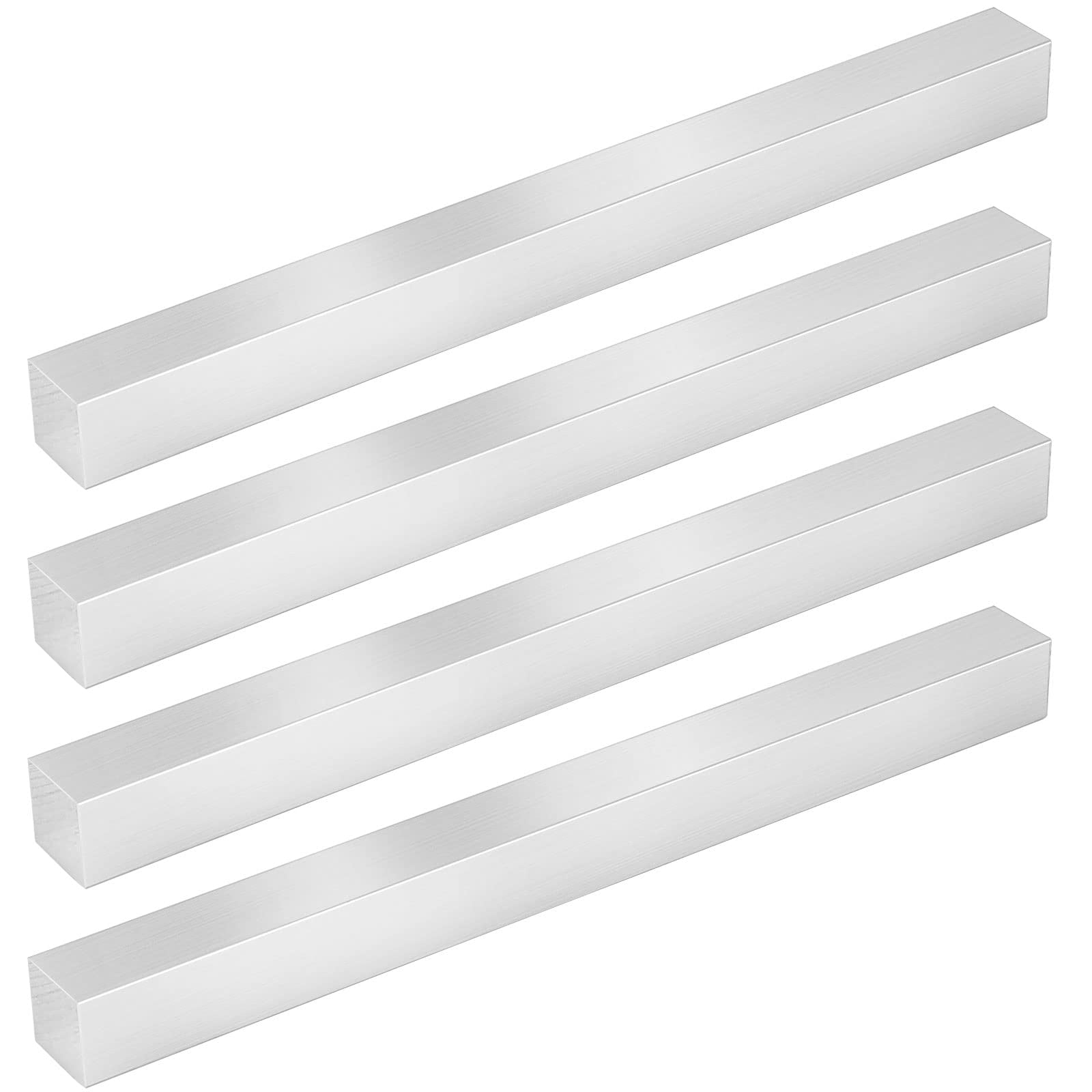 4 Pieces 1 x 1 Inch Square Aluminum Bar 12 Inches Long 6061 T6511 Mill ...