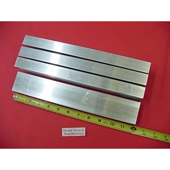 4 Pieces 1"x 2"x 1/8" Wall Aluminum Rectangle Tube 6063 T52 x 12" Long .125" W$$Building Supply