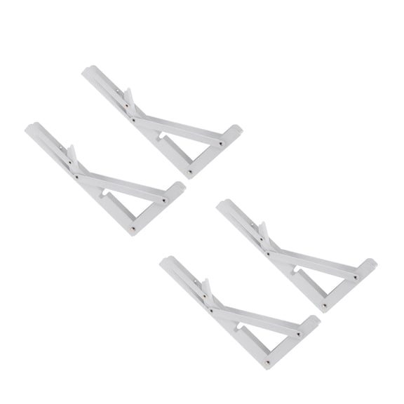 4 Pieces  10 inch Folding Shelf Bracket Triangle Table Hinge for DIY Table Bench