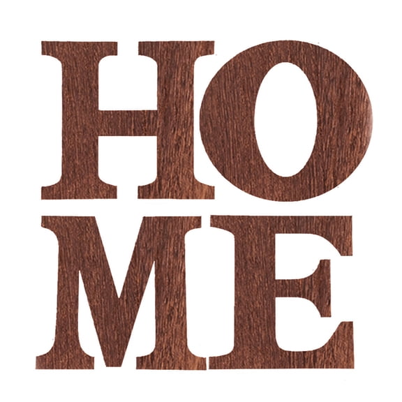 4 Pieces 12 Inch Unfinished Wooden Letters Home Wood Home Sign Letters Wooden Blocks Letters Cutout for Home Wall Decoration Brown DIY