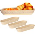 4 Pieces 13.8 Inch Bread Proofing Basket Oval Long Bread