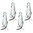 4 Pieces 20 Inches DHF10 Silver Spiral Bird Reflectors for Outside