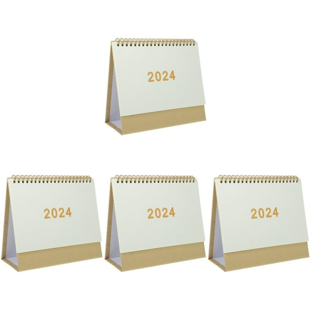 4 Pieces 2024 Desk Calendar Christmas Gofts Marry Me Sign Tents Turn